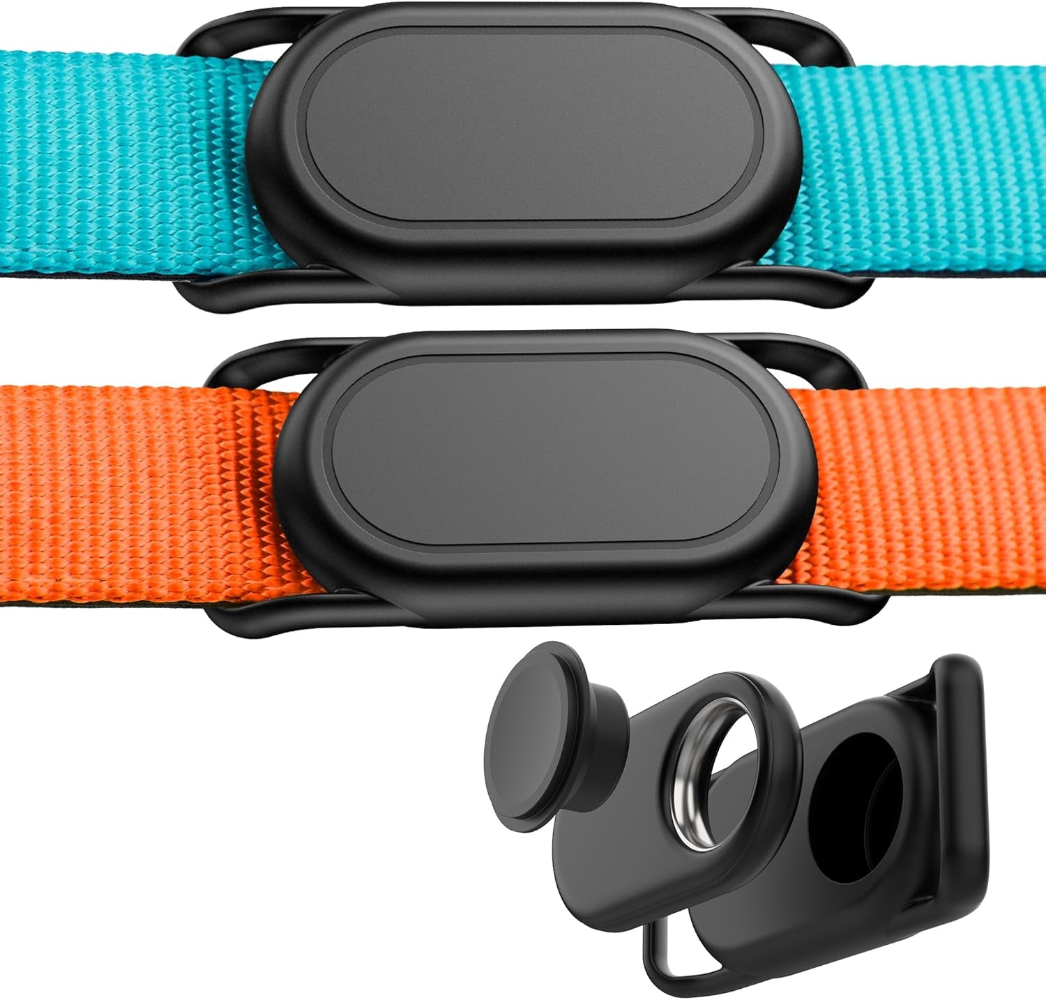 2-Pack Waterproof Silicone Dog Collar Holder for Samsung Smart Tag 2 - Anti-Lost and Scratch Resistant GPS Tracker Case for Cats and Pets, Compatible with Various Collar Widths