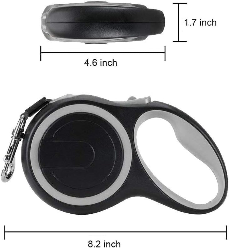 Heavy-Duty Retractable Dog Leash, 26 Feet for Medium to Large Dogs up to 110 lbs, One-Button Brake & Lock, Tangle-Free Design