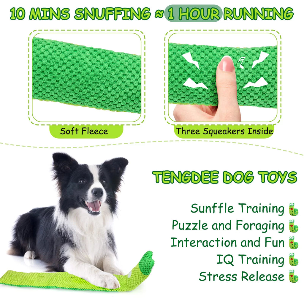 Squeak Dog Toys for Stress Relief and Boredom Prevention, IQ Training Puzzle and Foraging Snuffle Toy for Small, Medium, and Large Dogs