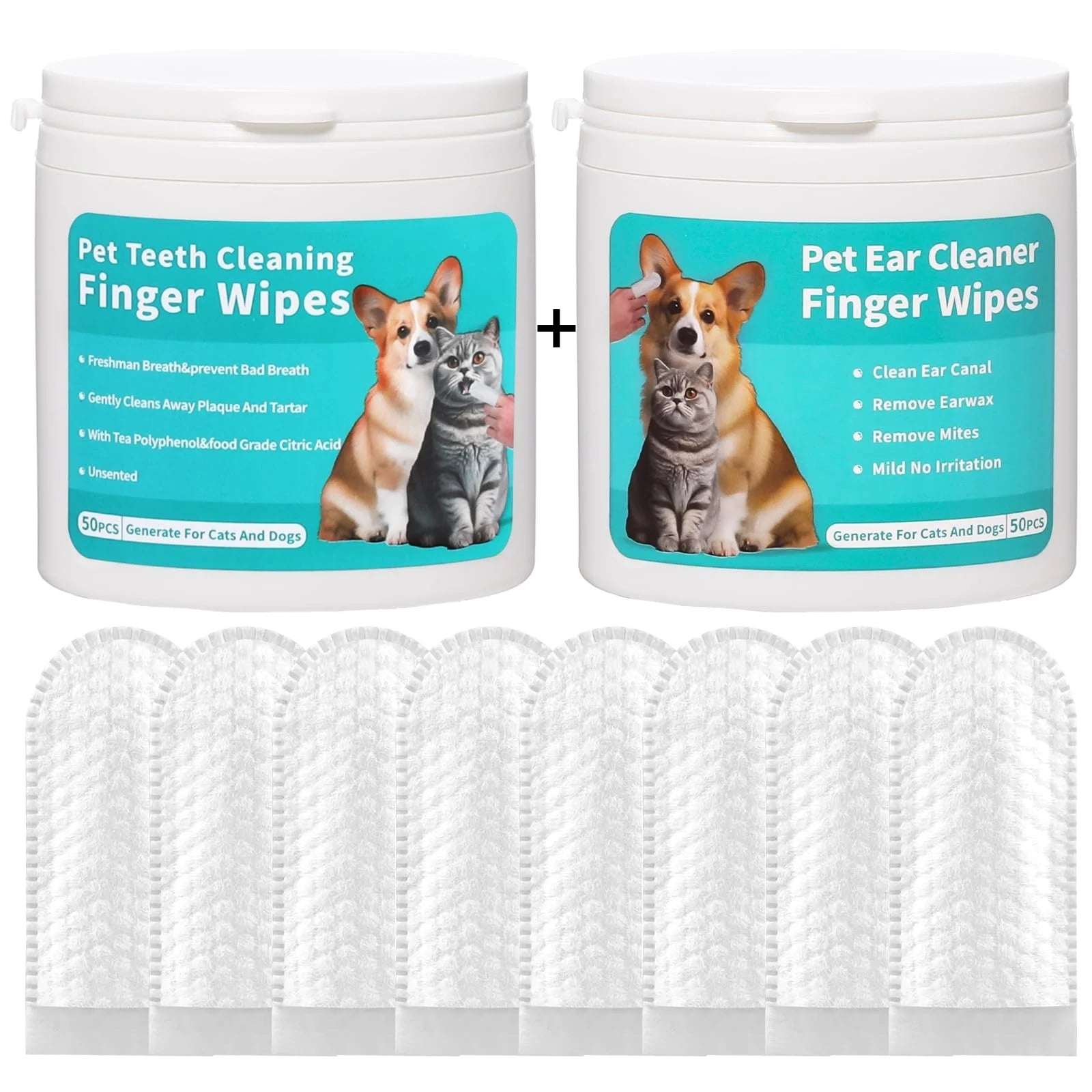 Pet Ear Cleaning Finger Wipes