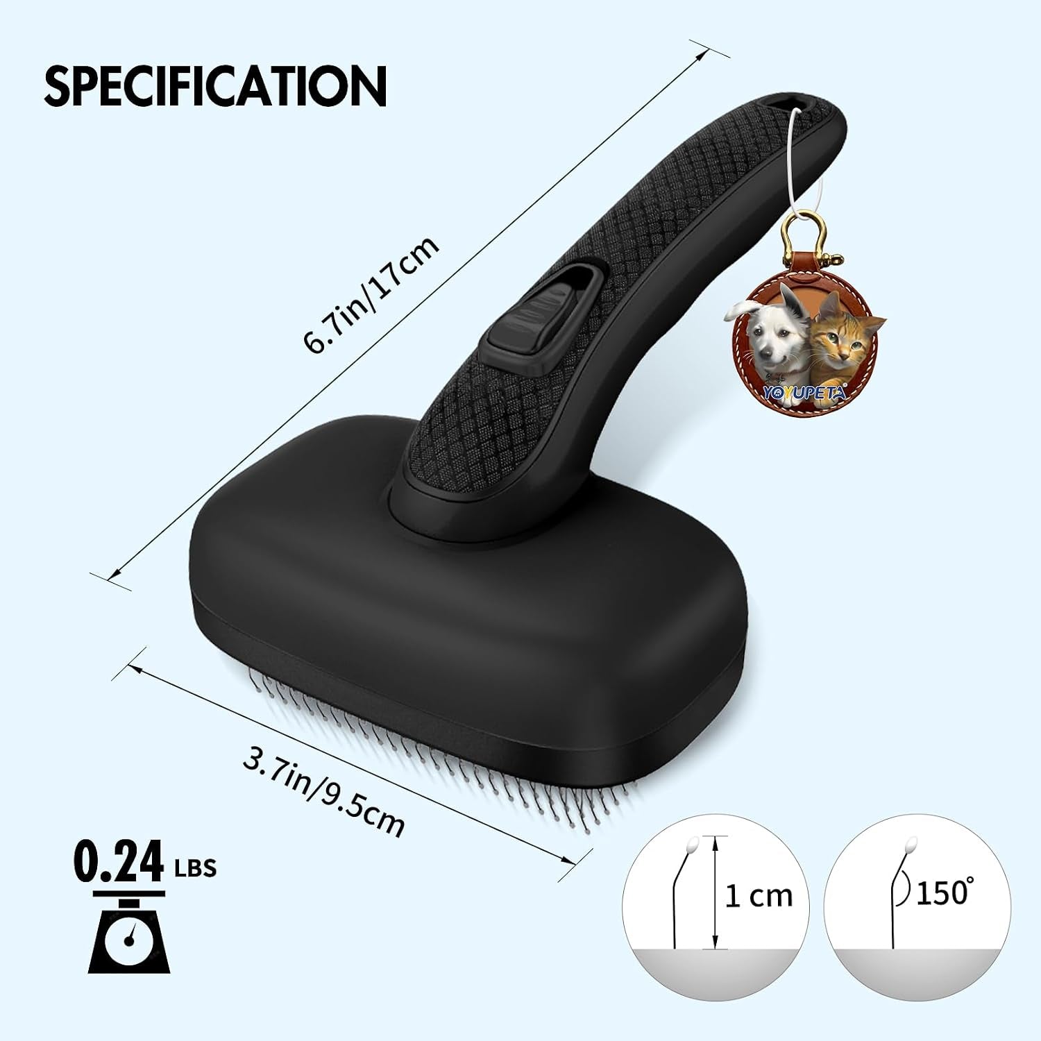 4-in-1 Dog Grooming Kit: Self-Cleaning Shedding Rake, Push-Button Retractable Pin Brush, Scratch-Free Undercoat Rake, and Professional Steel Combs