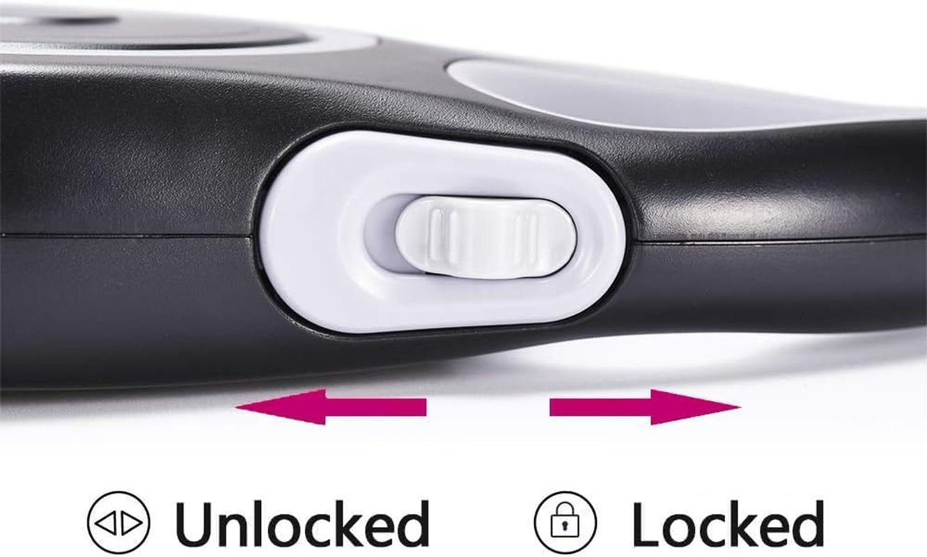 Heavy-Duty Retractable Dog Leash, 26 Feet for Medium to Large Dogs up to 110 lbs, One-Button Brake & Lock, Tangle-Free Design