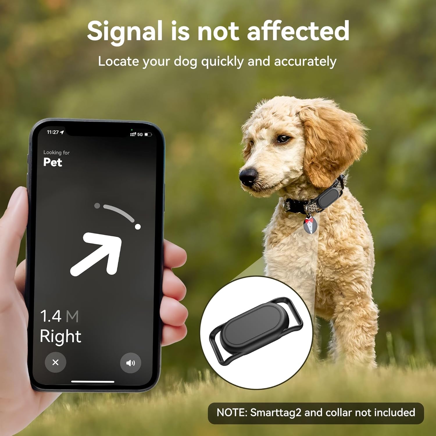 2-Pack Waterproof Silicone Dog Collar Holder for Samsung Smart Tag 2 - Anti-Lost and Scratch Resistant GPS Tracker Case for Cats and Pets, Compatible with Various Collar Widths