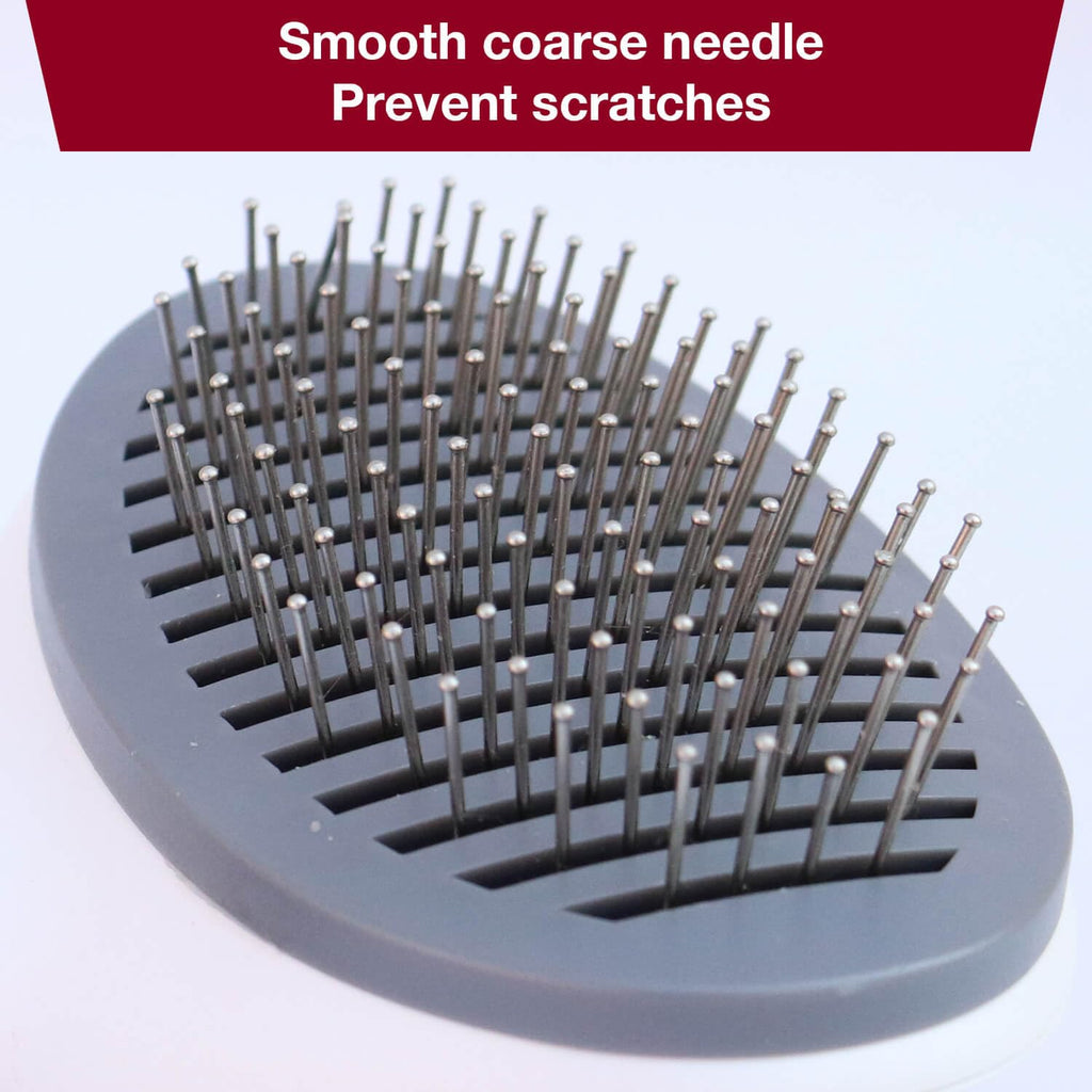 Premium Self-Cleaning Slicker Brush - Enhanced Deshedding Tool for Dogs and Cats with One-Click Cleaning and Ergonomic Grip, Suitable for Long and Short Haired Pets