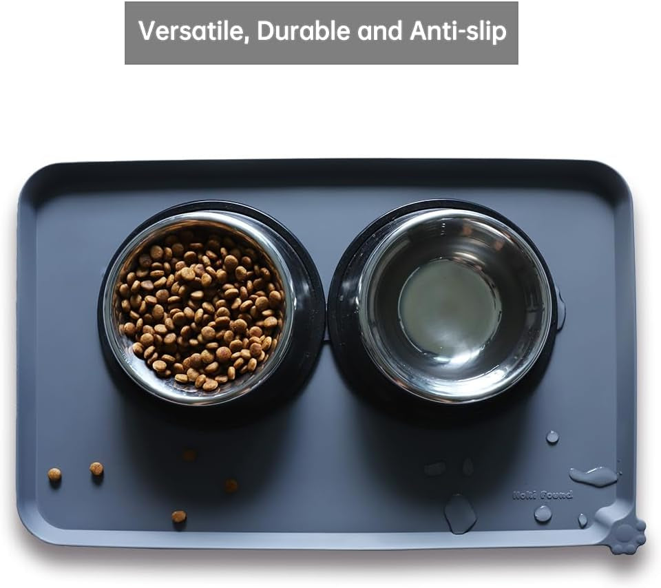 Waterproof Pet Feeding Mats with Raised Edges - Available in Multiple Sizes and Colors for Dogs, Cats, and Other Pets