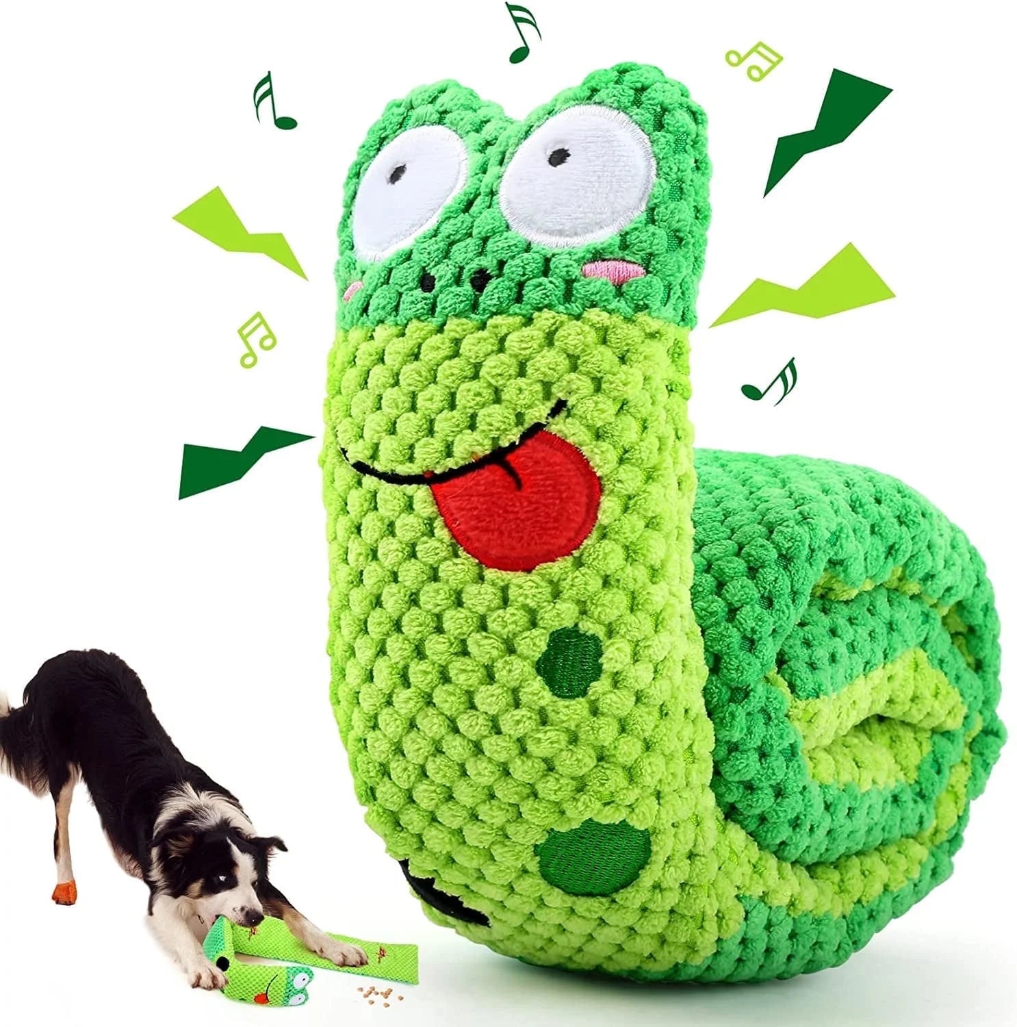 Squeak Dog Toys for Stress Relief and Boredom Prevention, IQ Training Puzzle and Foraging Snuffle Toy for Small, Medium, and Large Dogs