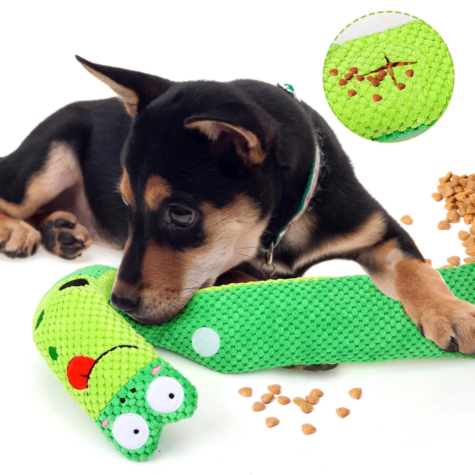 Squeak Dog Toys for Stress Relief and Boredom Prevention, IQ Training Puzzle and Foraging Snuffle Toy for Small, Medium, and Large Dogs