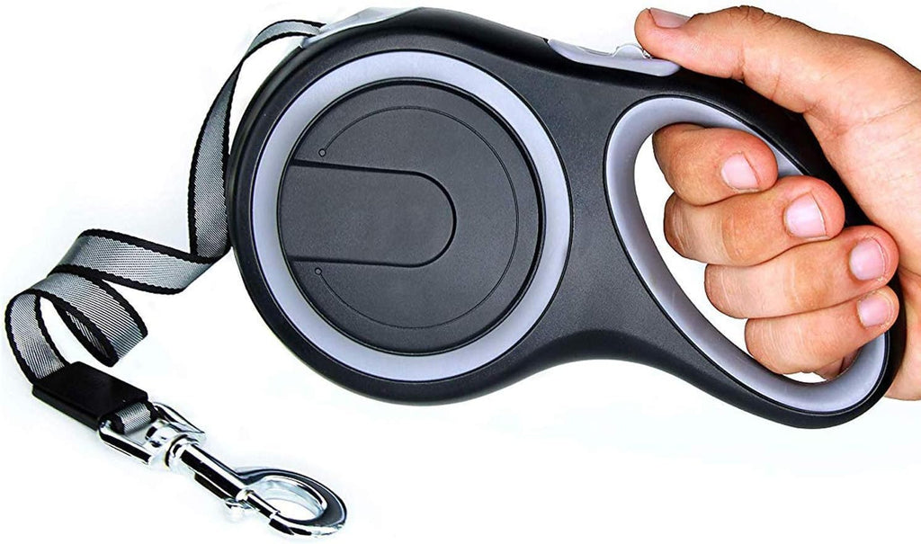 Heavy-Duty Retractable Dog Leash, 26 Feet for Medium to Large Dogs up to 110 lbs, One-Button Brake & Lock, Tangle-Free Design
