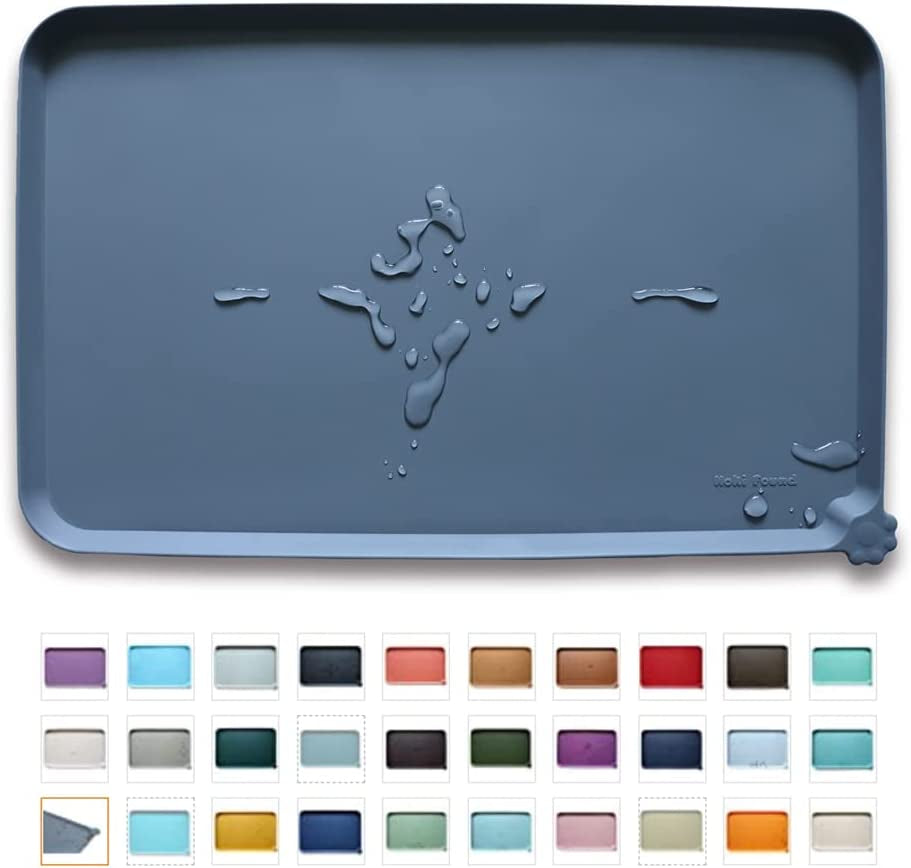 Waterproof Pet Feeding Mats with Raised Edges - Available in Multiple Sizes and Colors for Dogs, Cats, and Other Pets